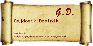 Gajdosik Dominik névjegykártya